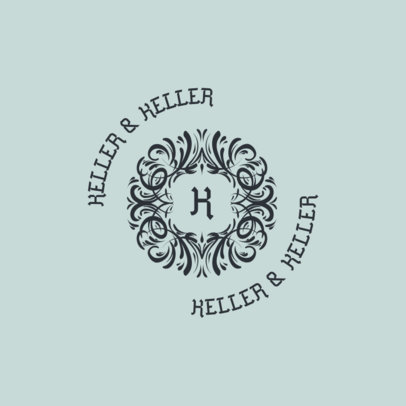 Abstract Logo Template Featuring a Monogram Framing a Capital Letter