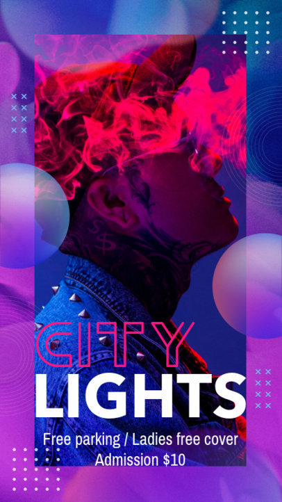 Instagram Story Template Featuring Iridescent Graphics