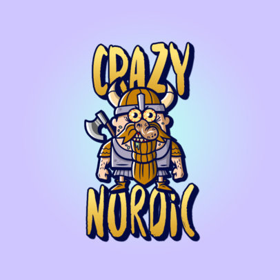 Gaming Logo Creator Featuring a Crazy Lumberjack Cartoon