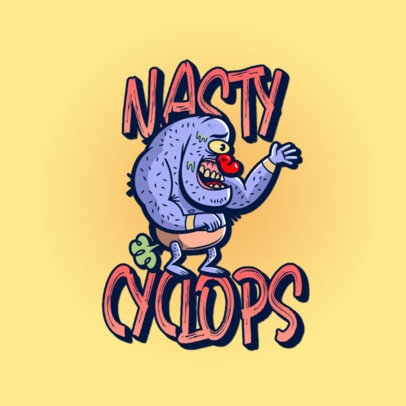 Clothing Brand Logo Generator with a Funny Farting Cartoon