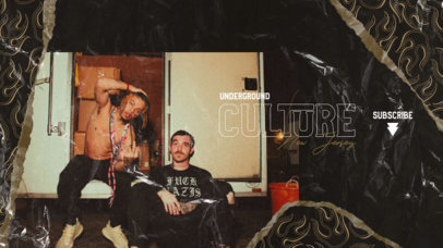 YouTube Banner Maker for a Music Channel with a Ripped Paper Design 2604