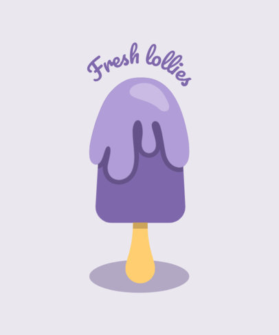 T-Shirt Design Creator with a Purple Popsicle Graphic