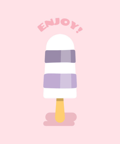 Fun T-Shirt Design Generator with a Striped Popsicle Illustration