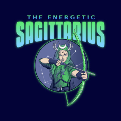 Gaming Logo Template Featuring Zodiac Character Illustrations