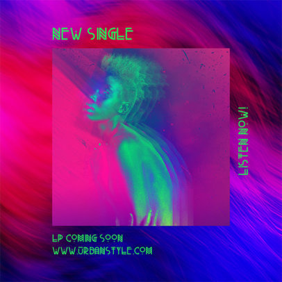 Instagram Post Maker Featuring Iridescent Graphics