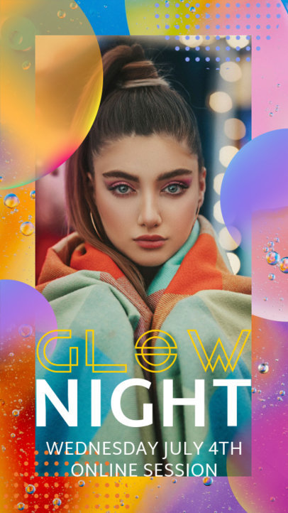 Instagram Story Maker to Announce a Glow Night 2607j