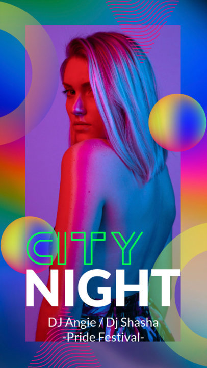 Instagram Story Design Template Featuring a Colorful Background Pattern 2607l