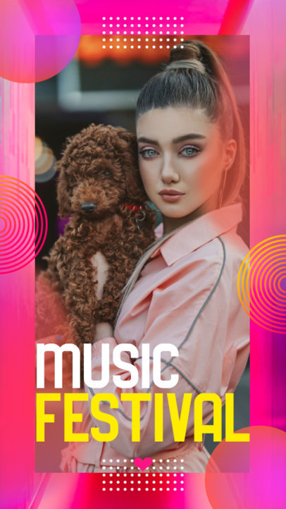 Iridescent Instagram Story Maker for a Music Festival 2607n