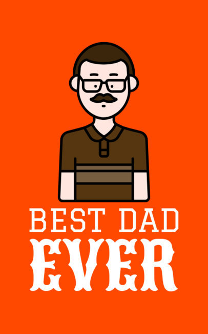 Father's Day T-Shirt Design Featuring a Background Pattern