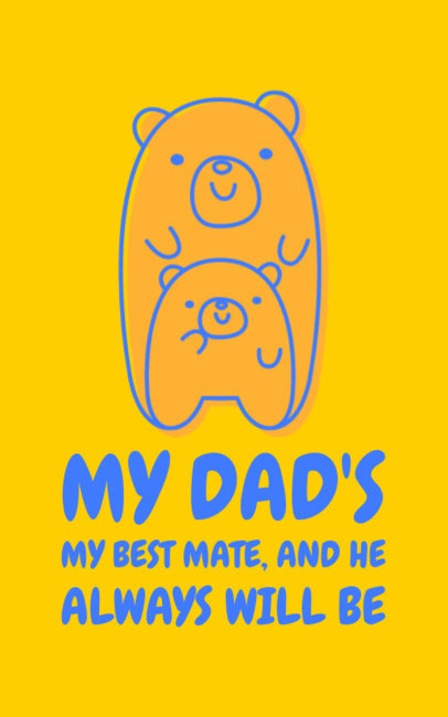 Cool T-Shirt Design Maker for Father's Day Featuring Two Cute Bears 