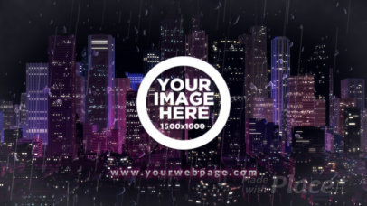 Intro Maker Featuring a Rainy City Background 872-el1