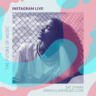 Instagram Post Maker for Upcoming Artists Featuring B&W Pictures