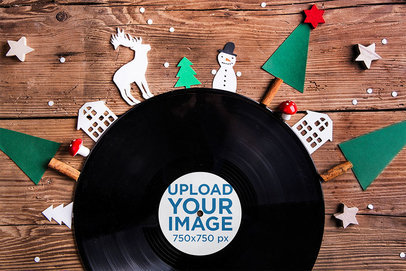 Vinyl Mockup Featuring Christmas Decorations 36927-r-el2