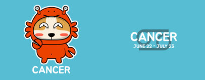 Mug Design Template with Funny Illustrations of Zodiac Signs