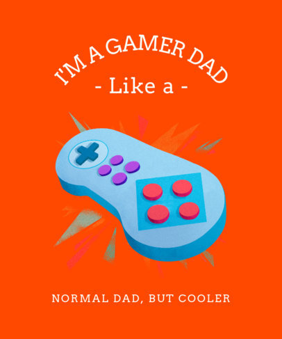 Father's Day T-Shirt Design Maker With a Retro Game Controller Illustration 2284g-2614