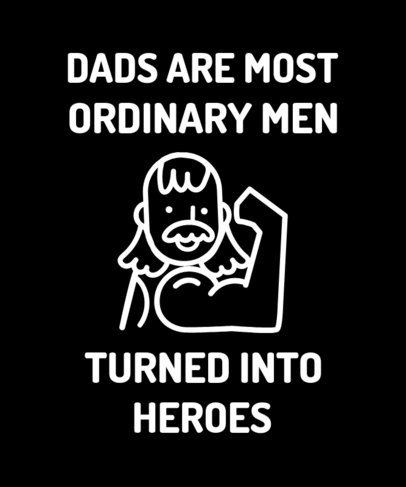 Father's Day T-Shirt Design Maker Featuring a Graphic of a Muscled Man