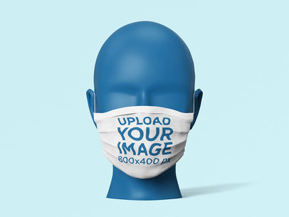 Mockup Featuring a Mannequin Head With a Face Mask 4157-el1
