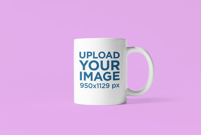 Minimal Mockup Featuring a Customizable 11 oz Coffee Mug 