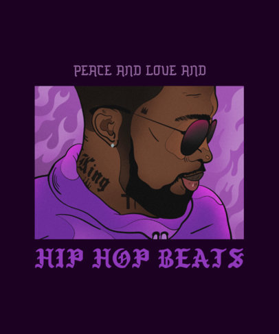 T-Shirt Design Maker Featuring a Hip Hop Artist Illustration