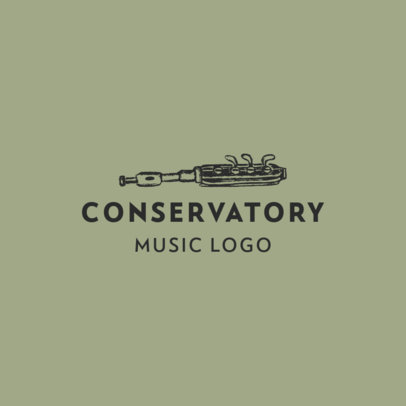 Logo Generator for a Music Conservatory Featuring a Wind Instrument 1771b-el1