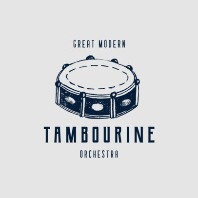Modern Orchestra Logo Maker with a Tambourine Graphic 1771e-el1