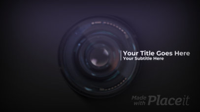 Photography Intro Maker Featuring a Camera Lens