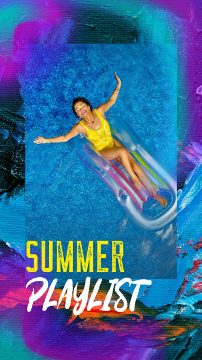 Iridescent-Style Instagram Story Maker for a Summer Playlist 2607h