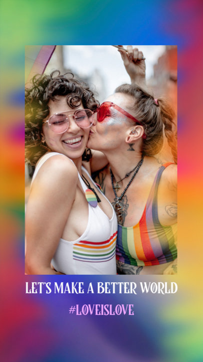 Instagram Story Design Template with a Picture of an LGBT Couple