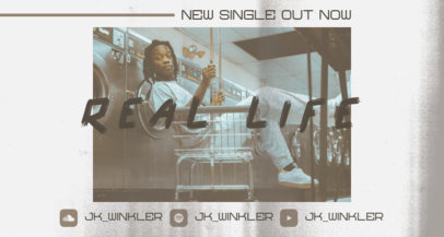 Twitch Banner Maker for a Musician's Channel with a New Single Promo