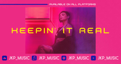 Twitch Banner Maker for a Pop Artist Featuring a New Single Release Announcement 2598g