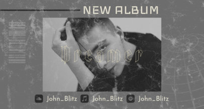 Twitch Banner Creator for an Independent Artist with a B&W Picture 2598i