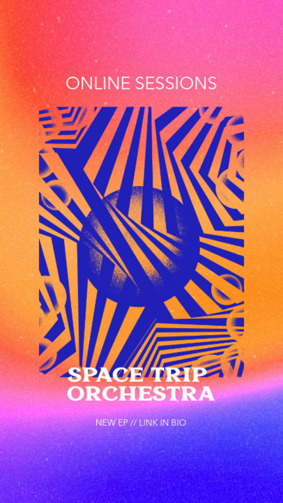 Instagram Story Creator for an EP Release Featuring Acid Graphics 2601h