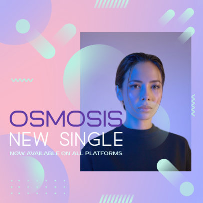 Instagram Post Design Creator for a New Single Announcement with Pastel Tones 2608i