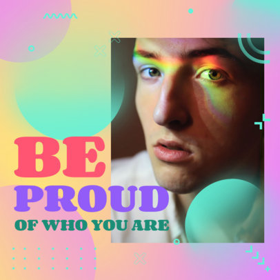 Multicolored Instagram Post Template for an LGBTQ-Themed Post 2608m