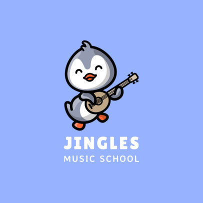 Toddler's Music School Logo Creator with a Smiling Bird 1773b-el1