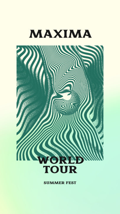 Simple Instagram Story Generator Featuring Psychedelic Abstract Graphics 2601a