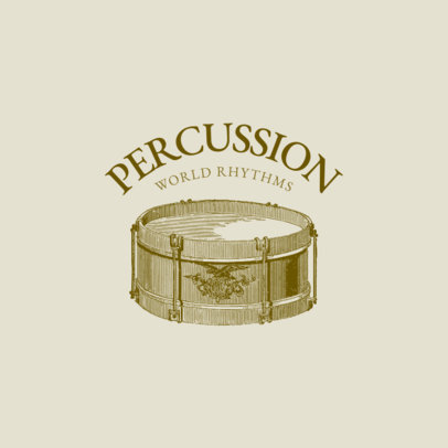 Music Logo Creator Featuring a Percussion Instrument 1772a-el1
