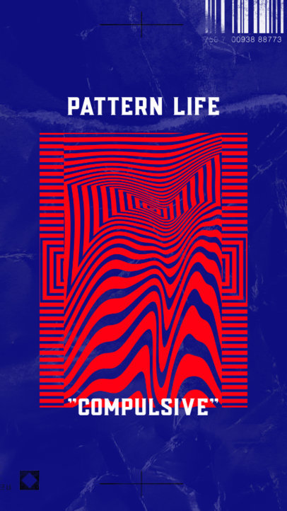 Instagram Story Creator Featuring an Acid Pattern 2601i