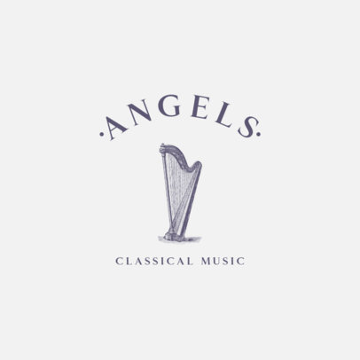 Logo Maker for Classical Music Featuring a Harp Graphic 1772b-el1