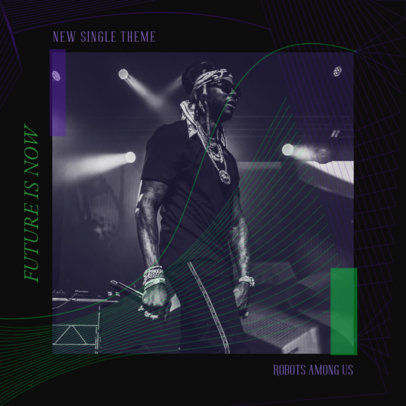 Music Instagram Post Generator Featuring a New Single Promotion