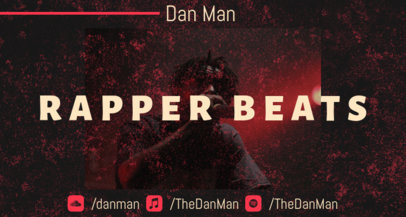 Twitch Banner Creator for a Rapper Featuring a Dark Background