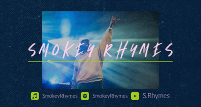 Twitch Banner Design Template with a Grunge Vibe for a Musician