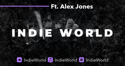 Monochromatic Twitch Banner Maker for an Indie Musician's Page 2598j