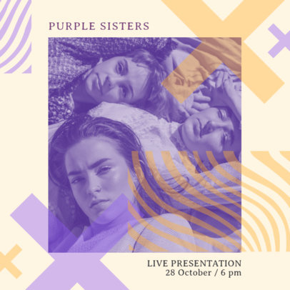 Music Instagram Post Creator Featuring Geometric Shapes