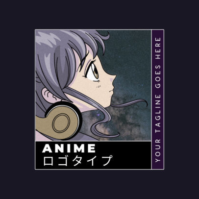 Logo Maker Featuring Retro Anime Girls 3347