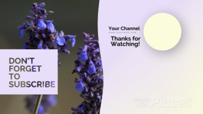 YouTube End Card Video Maker Featuring Sliding Text Animations 