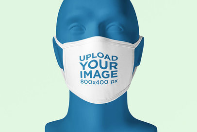 Mockup of a Sublimated Face Mask on a Mannequin 4569-el1