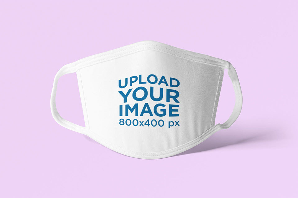 Mockup of a Face Mask Placed on a Minimalist Setting