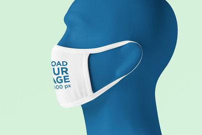 Side-View Mockup of a Sublimated Face Mask on a Mannequin 4575-el1