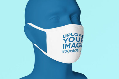Sublimated Mockup of a Face Mask on a Mannequin 4576-el1